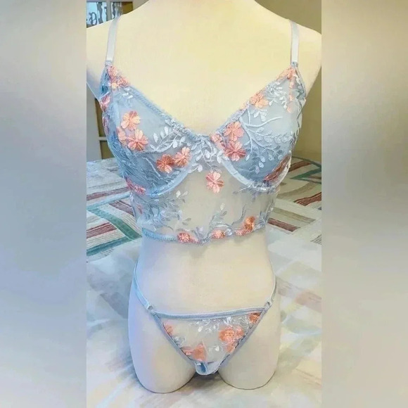 💎Gentle Blue  Colour Sexy Lingerie Set💎 - Picture 5 of 13